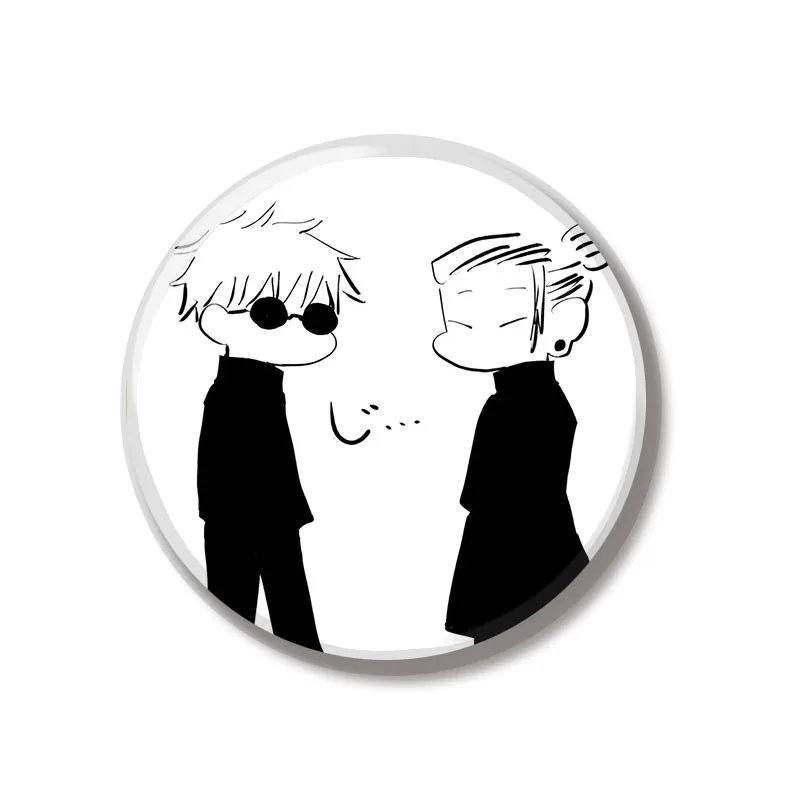 44MM Anime JJK Gojo Saturo Geto Suguru Soft Button Pin Jewelry Creative Badge Cartoon Brooch Lapel Pin Bag Backpack Decoration