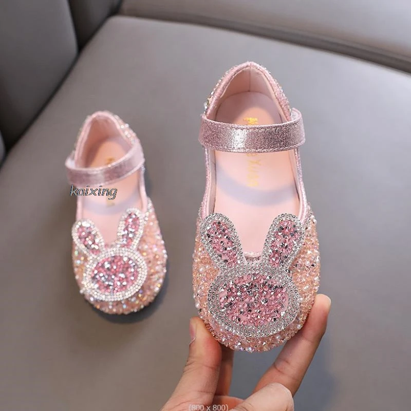 Summer Shoes Pearl Wedding Sandals Girls Glittler Sandals Costumes Flats Shoes for Kid Toddler Princess Crystal Sandals Birthday