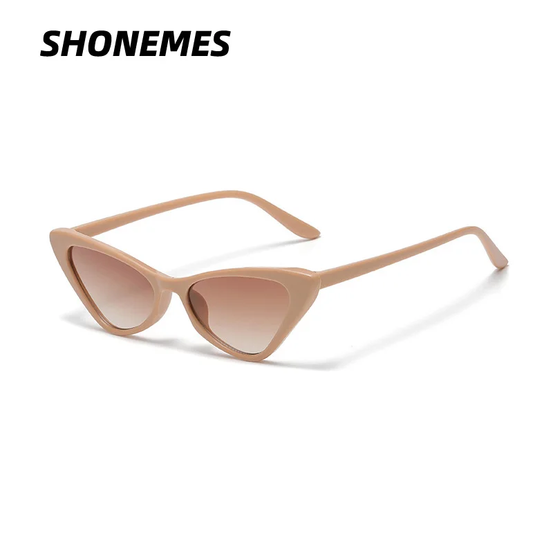 SHONEMES Cat Eye Sunglasses Stylish Women Shades Outdoor UV Protective Sun Glasses Black Pink Green for Female