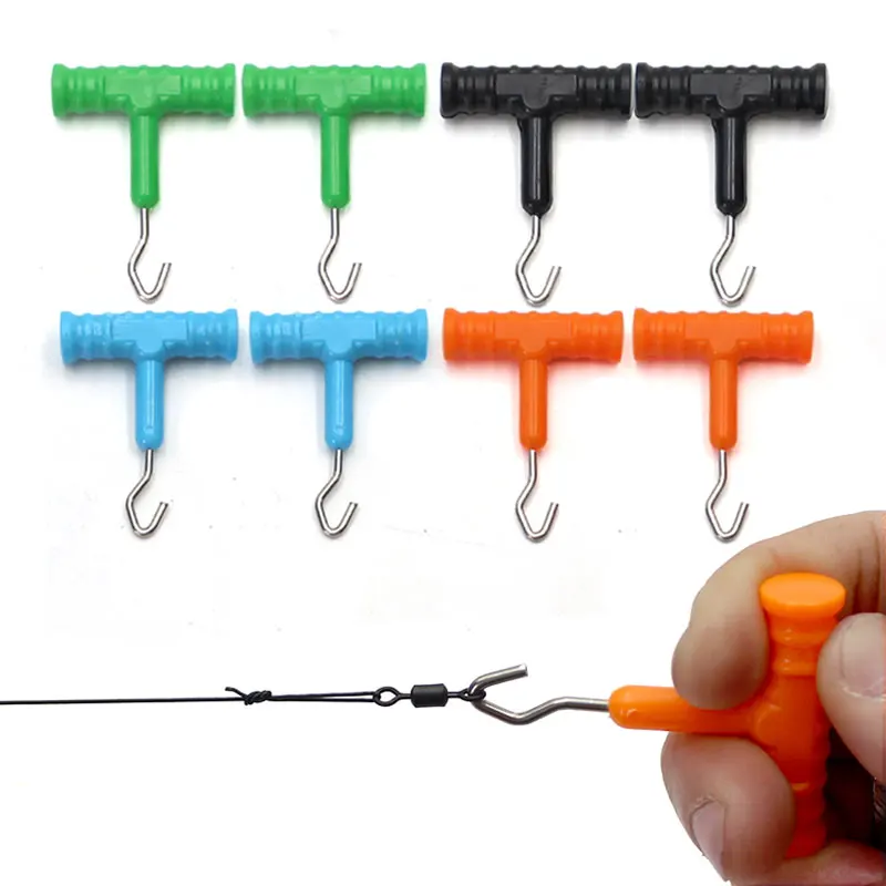 2pcs Carp Fishing Tools Hair Rig Making Puller Knot Tool For Fishing Hooklink Knotting Equipment With Hook Accessories Tackle