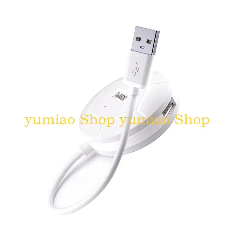587B Universal 4Port USB2.0 Adapter USB Hub Enhances Compatibility Secure Charging For Multiple Peripherals Connection