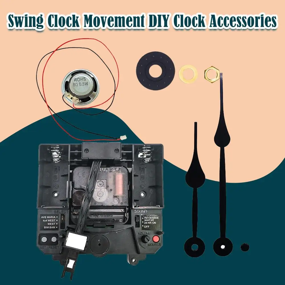 Hourly Time Teller Universal Watch 4 Kinds Of Music DIY Integrated Movement Clock 300g Clock Accessories Swing C6K1