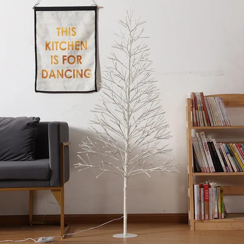 

1.2/1.5/1.8M LED Artificial Lighted Christmas Tree Lamp DIY Birch Tree Christmas With Fairy Lights Garland for Holiday Decor