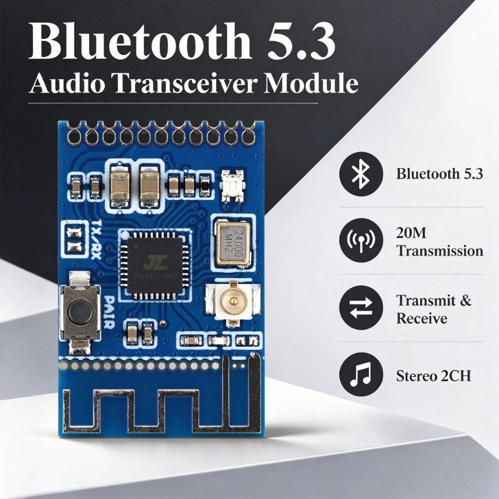 Bluetooth 5.3 Audio-Transceiver-Sendermodul-Platine Stereo-Sound-Frequenzemission USB-Soundkarte zu BT-Modul – Detail 1