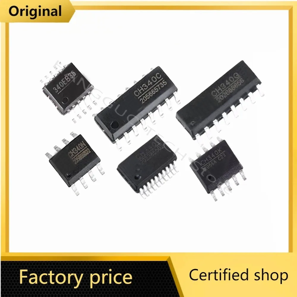 (5pcs) CH340B CH340C CH340E CH340G CH340K CH340N CH340T IC SOP16 SOP8 SSOP20 USB to UART interface USB Converter Chip