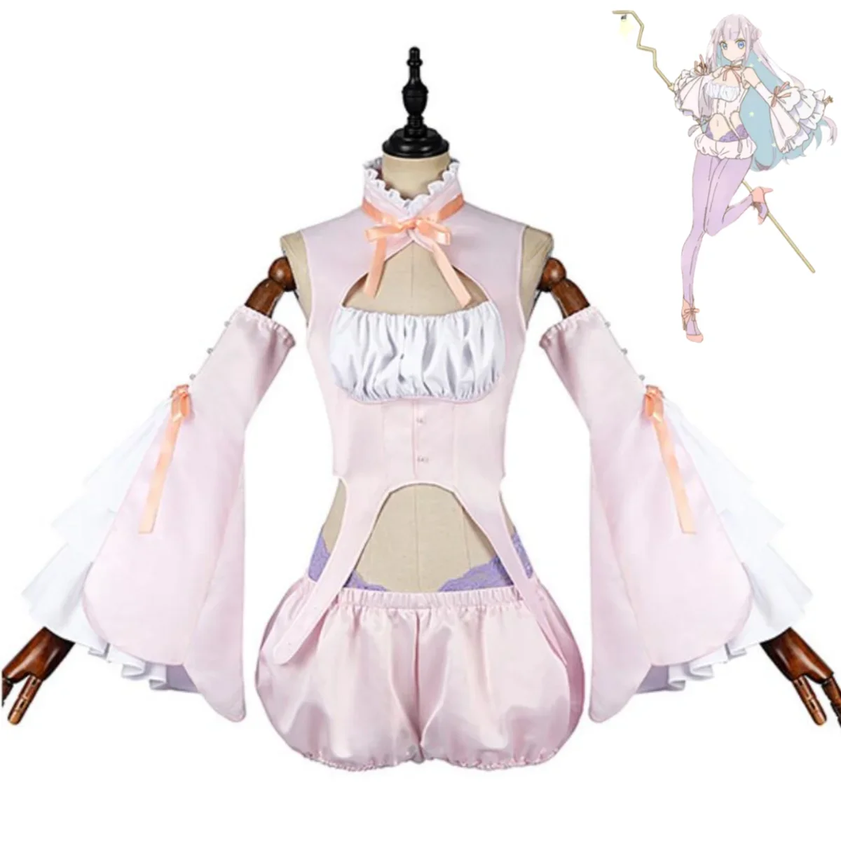 Anime The Magical Girl and The Evil Lieutenant Used To Be Archenemies Mira Mimori Byakuya Cosplay Costume Wig Uniform Dress Suit