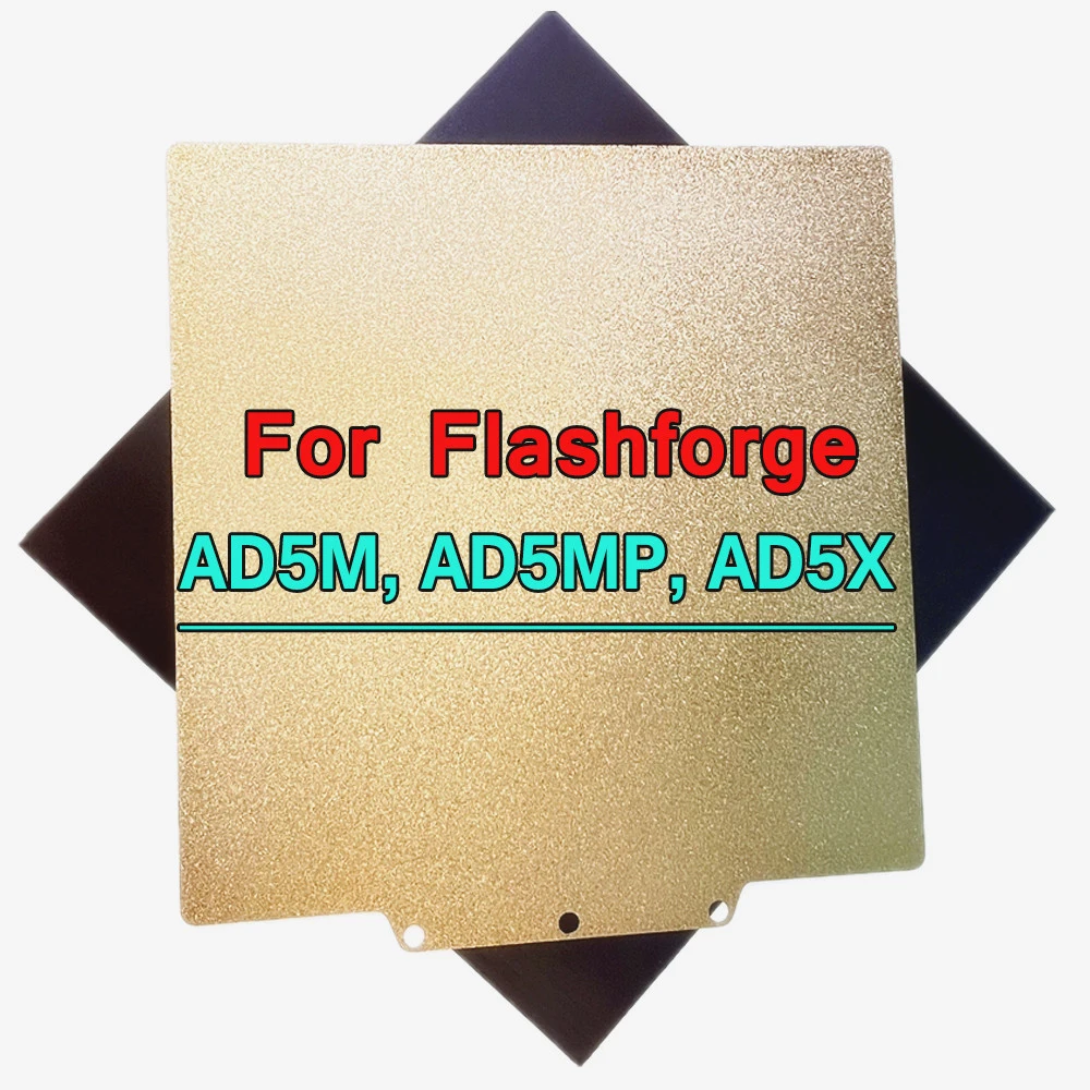 

Магнитный лист PEI для Flashforge Adventurer 5M 5X, строительная пластина, магнитный пружинный стальной лист AD5MPro AD5X, двусторонняя платформа с подогревом