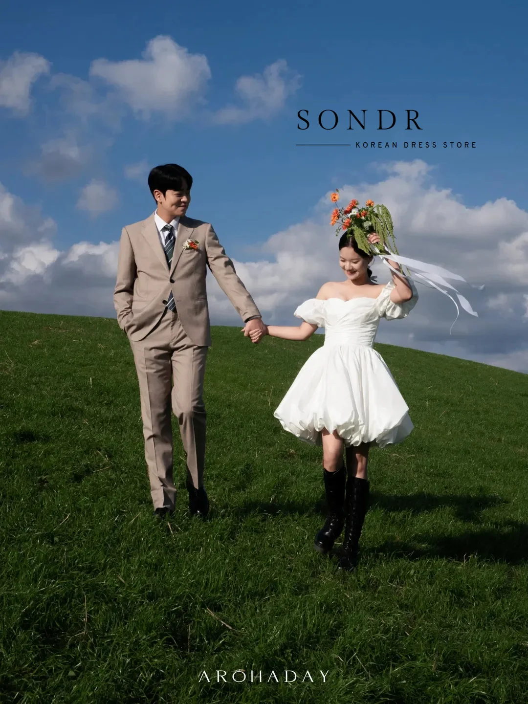 Sondr Customized Mini Korean Wedding Snap Dresses Strapless Short Bridal Party Gown Taffeta Photo Shoot Prom Dresses