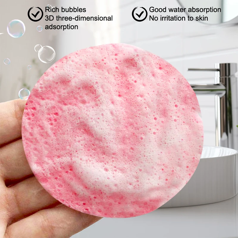 5 قطعة لب الخشب الطبيعي الإسفنج غسل الوجه نفخة رغوة الوجه نفخة التجميل نفخة الوجه التطهير الإسفنج ضغط غسل الوجه نفخة #3