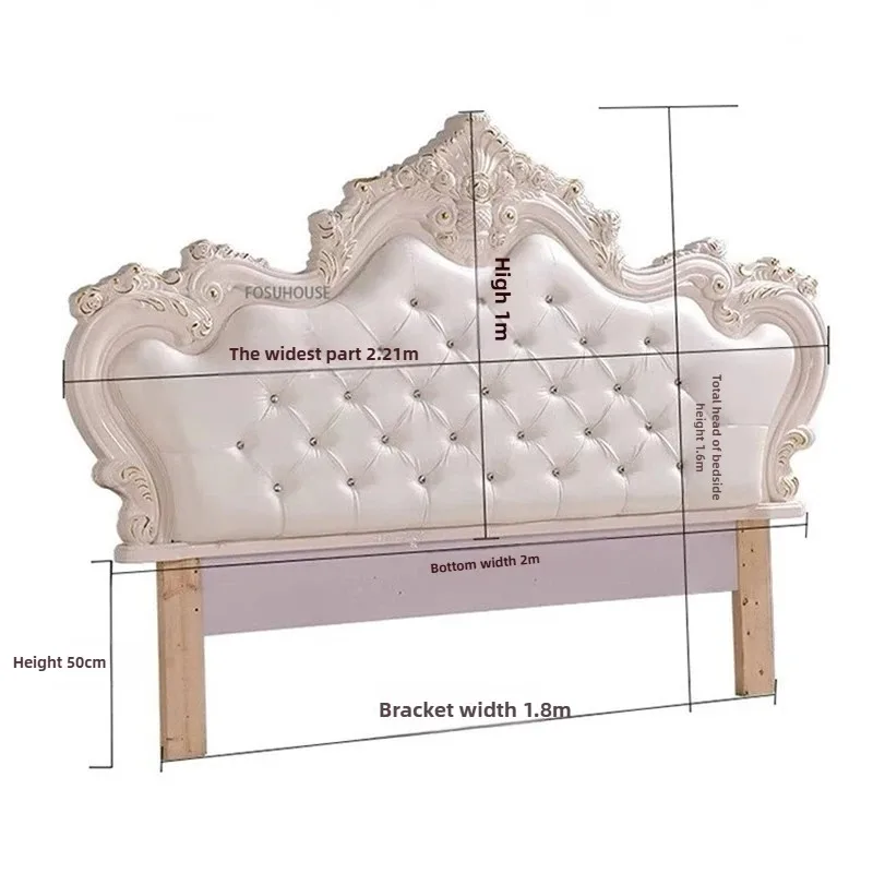 الأوروبية الفاخرة اللوح الأمامي غرفة الديكور حقيبة لينة تكنولوجيا القماش مسند الظهر الأميرة اللوح الأمامي غرفة نوم المضادة للتصادم وسادة Z #6