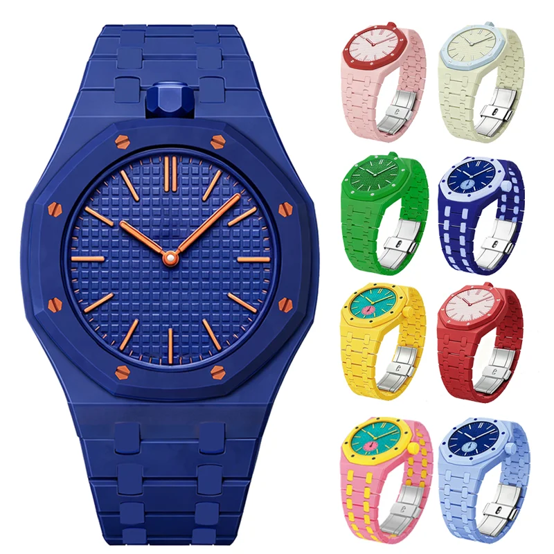 Pulseira de Biocerâmica para Relógio Swatch X AP Royal POP - Kit de Modificação e Troca de Pulseira para Acessórios de Relógio de Pulso