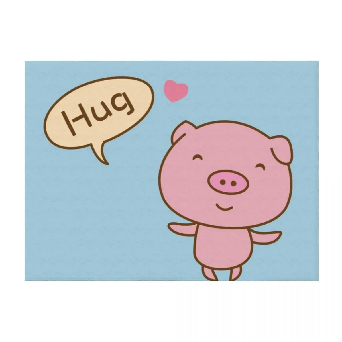 

Cute Piggy Hug Throw Blanket blankets ands Flannels Fashion Sofas Polar Blankets