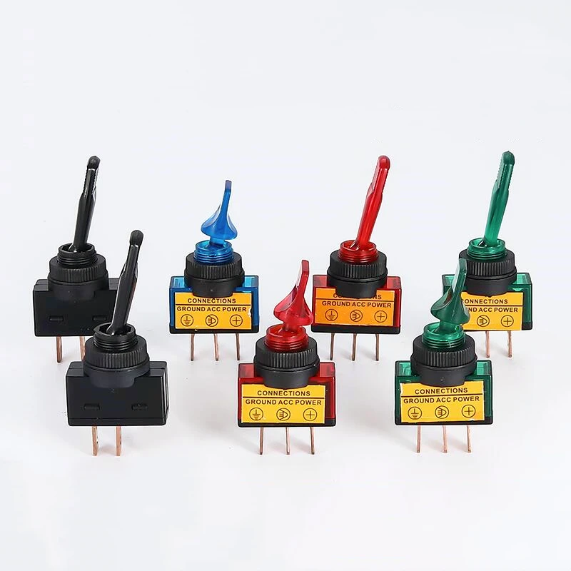 Automotive Toggle Switch 3 Pin ON-OFF With Lamp 12V 20A Led Light ASW-14D ASW-13D ASW-13D-101/103