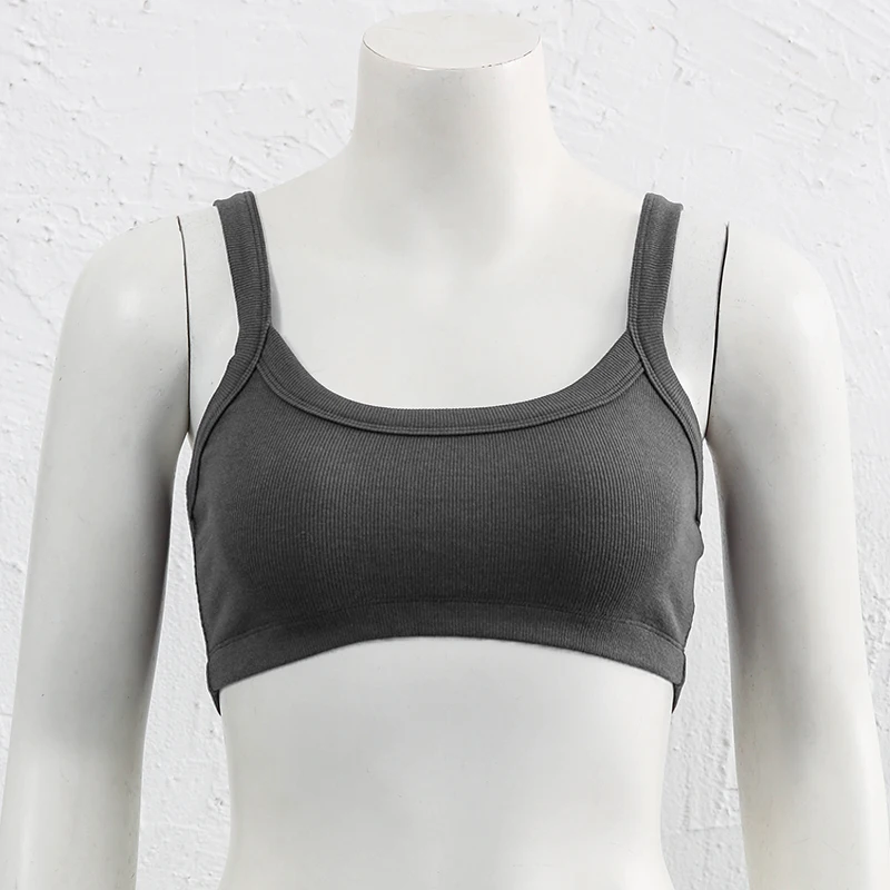 Gestrickte Baumwolle Frauen Rohr Top Stretchy Rippen Ärmellose Streetwear Schlank Weiß Crop Tops Sexy Sommer Tops Cami Femme – Detail 26