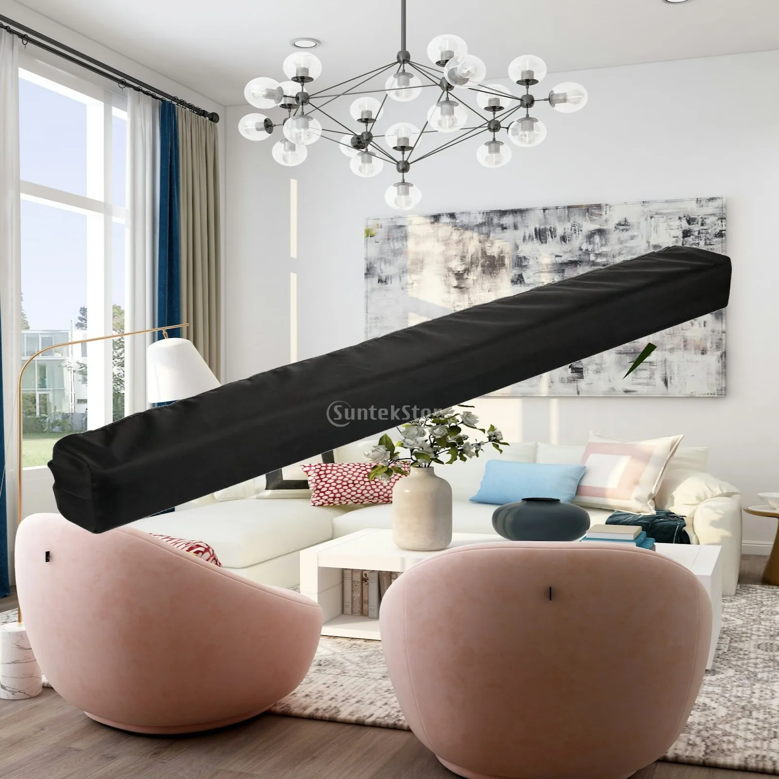 Audio Equipment Shield for Soundbar Speaker Dust Cover Waterproof Scratch Resistant Indoor Use 35 Inch Oxford Cloth Protector