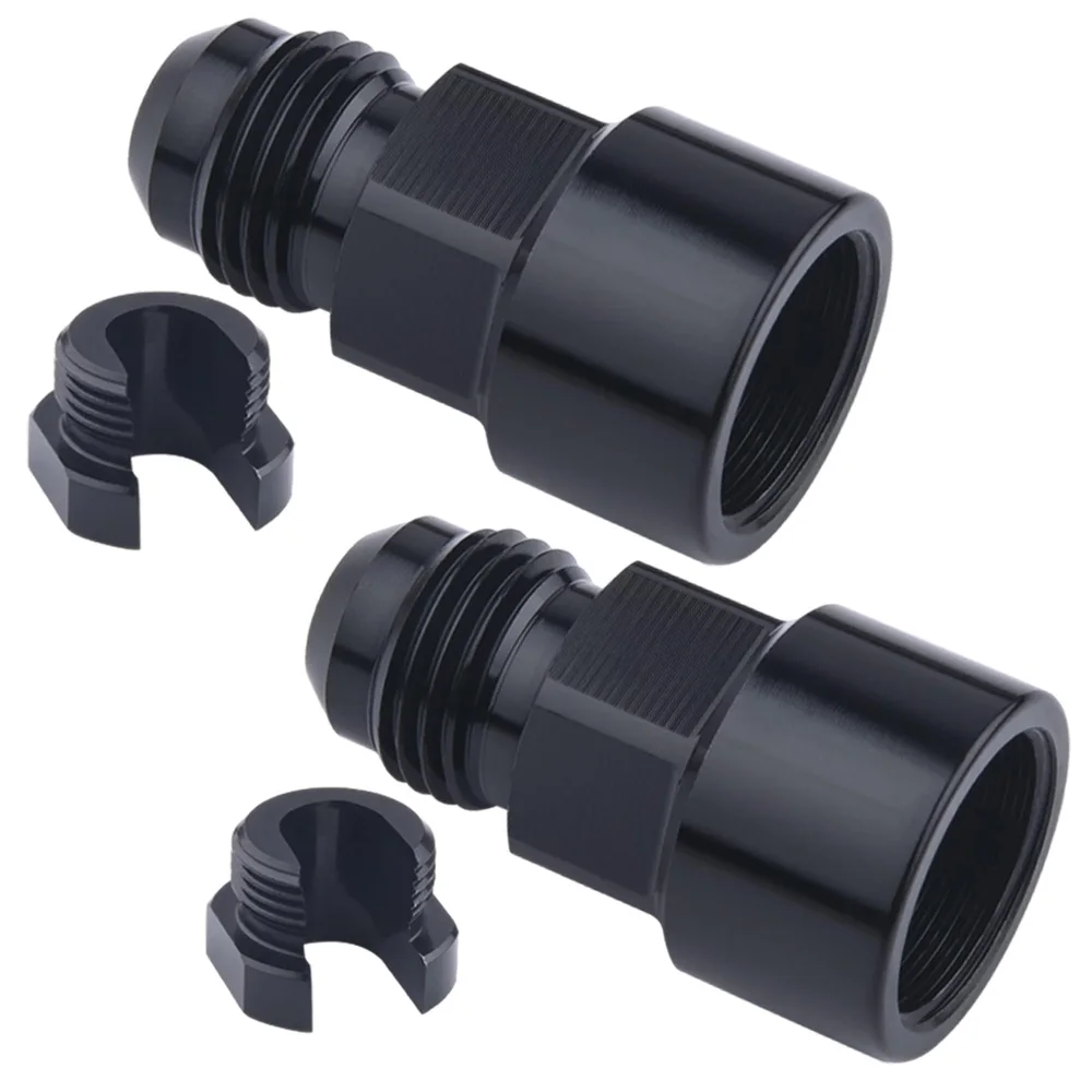 

6AN «папа» на 3/8 "5/16" «мама» SAE Быстроразъемный адаптер для фитинга EFI из алюминиевого сплава, черный алюминиевый прямой переходник