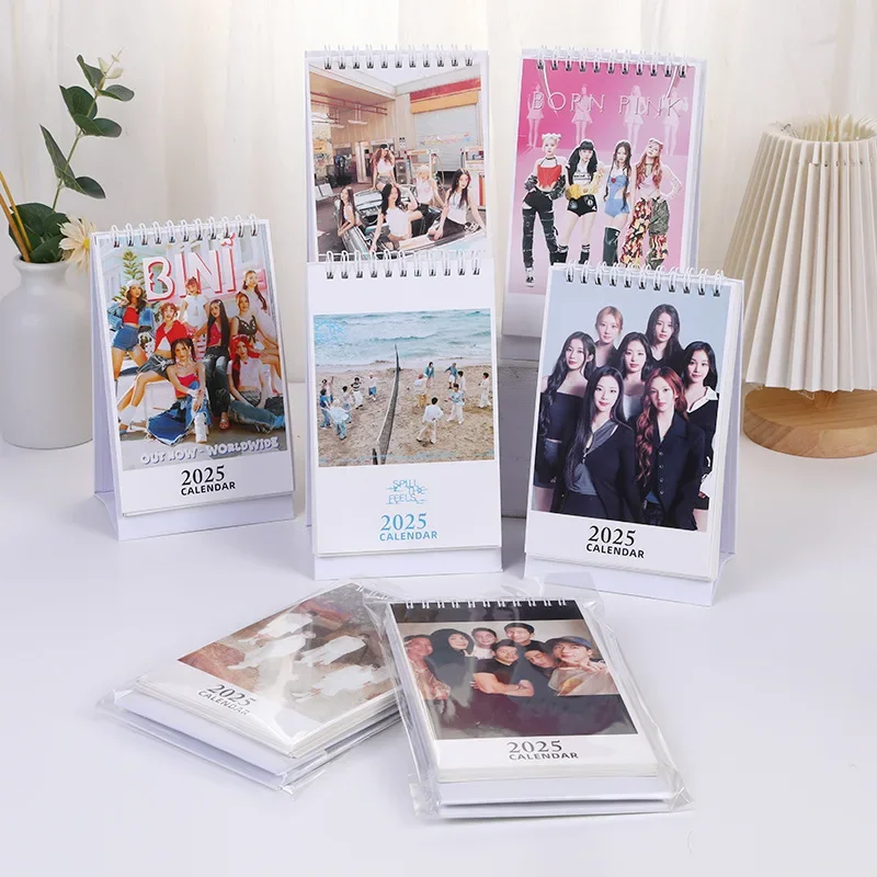 New Kpop 2025 New Year Table Desk Calendar Organizer Planner Books Beauty Fans Gifts