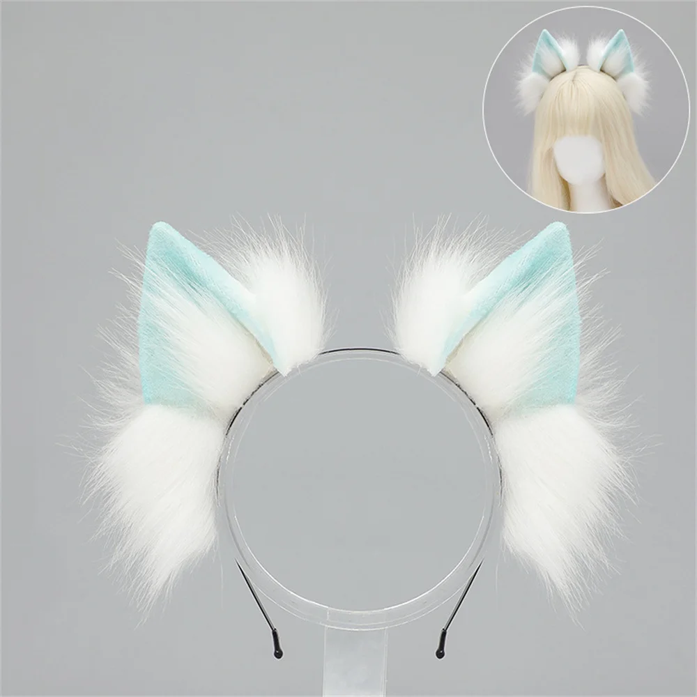 ロリータ動物猫キツネ耳ヘアフープコスプレフェイクファーヘアバンド女の子ハロウィンアニメヘッドバンド帽子ヘアアクセサリー