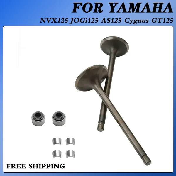 Motorcycle Accessories EXHAUST VALVE INTAKE VALVE Oil Seal Locking Plate For YAMAHA NVX 125 JOG i125 Fuxi AS125 Cygnus GT 125