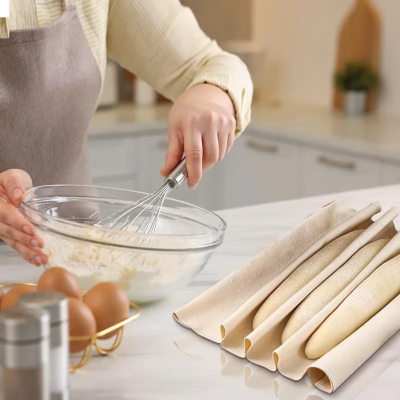 Linen Dough Fermented Cloth Dough Bakers Pans Dough Couche Pastry Proofing Cloth Baking French Bread Bakers Tool Kitchen Tools