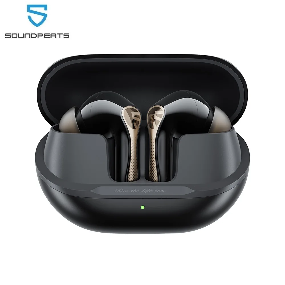 SOUNDPEATS Air5 Pro Wireless Earphones 55 dB Adaptive Hybrid ANC Bluetooth 5.4 Earbuds, Hi-Res LDAC aptX Loseless,6 Mics AI ENC