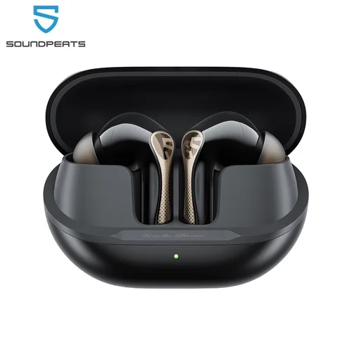 Auriculares inalámbricos SOUNDPEATS Air5 Pro 55 dB auriculares híbridos adaptables ANC Bluetooth 5,4, LDAC de alta resolución aptX sin pérdidas, 6 micrófonos AI ENC