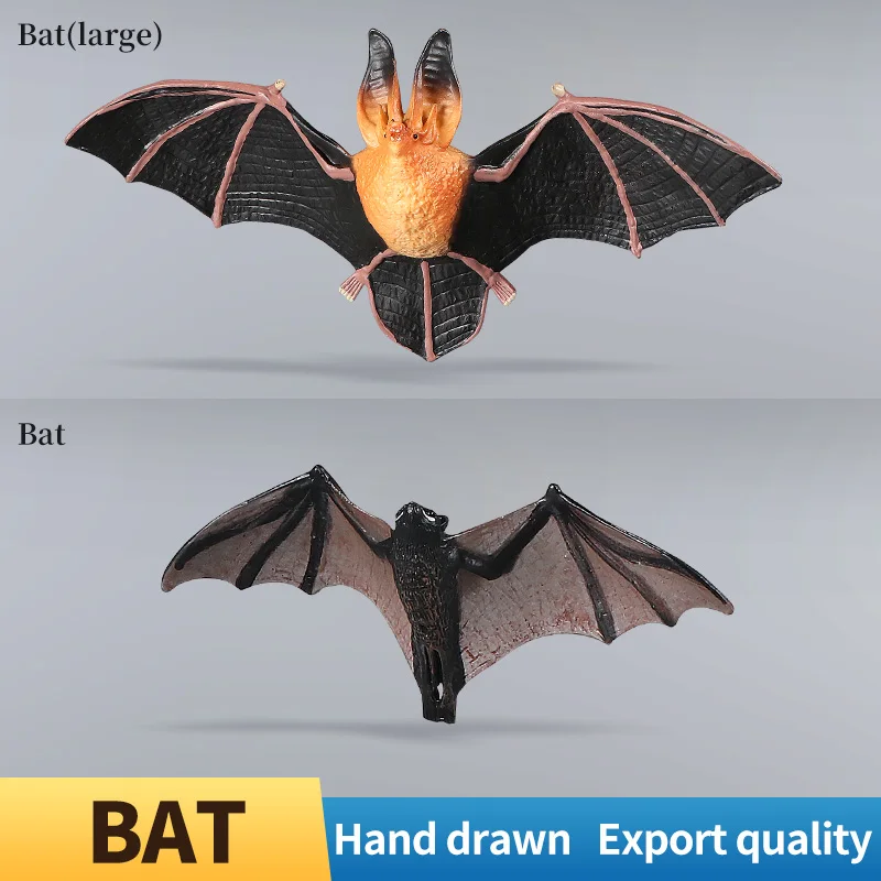 Simulation Animals Figurines Large Bat Action Figures Miniature Decor Collection Cognition Toy For Kids Gift