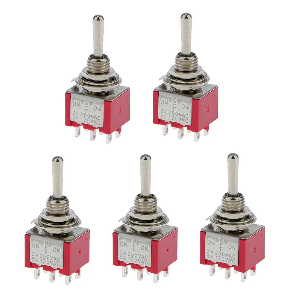 Mini Metal Toggle Switch on Off on 6 Pin Controller Stable Performance for Model Railway Project