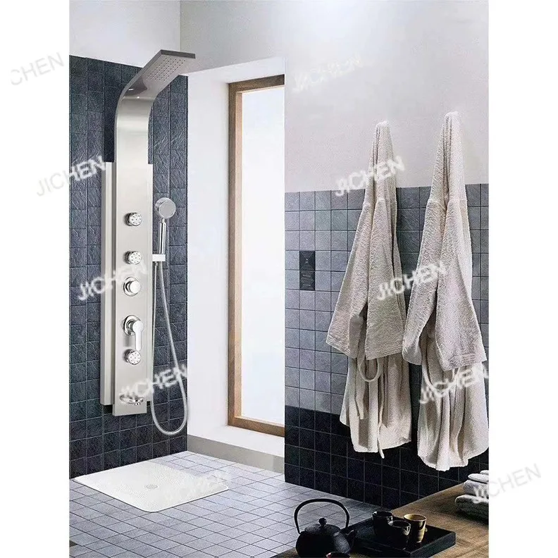 

Shower screen Shower column 304 stainless steel rain massage 510 Bluetooth audio multi-speed shower
