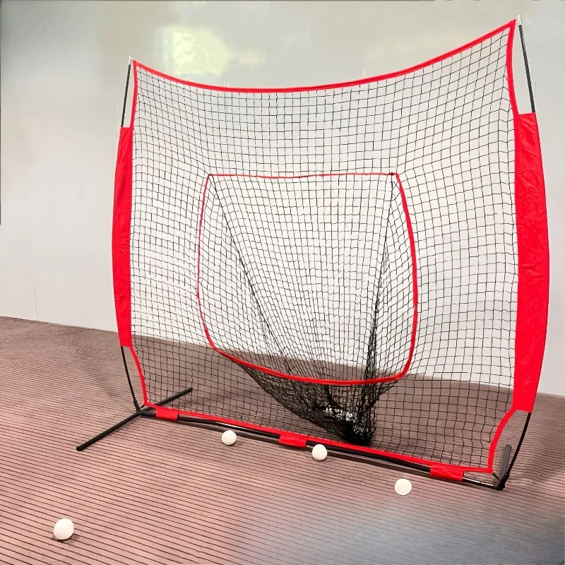 

Red and black baseball net outdoor practice net softball trainer
