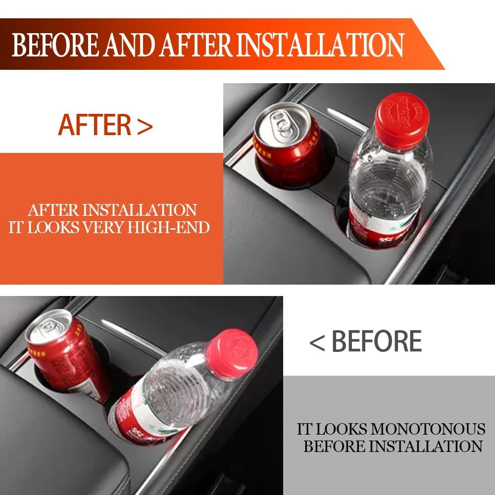 1Pcs ABS Water Cup Slot Slip Limit Clip Storage Holder Limiter Partition Separator Accessory For Tesla Model 3 Model Y 2021-2022