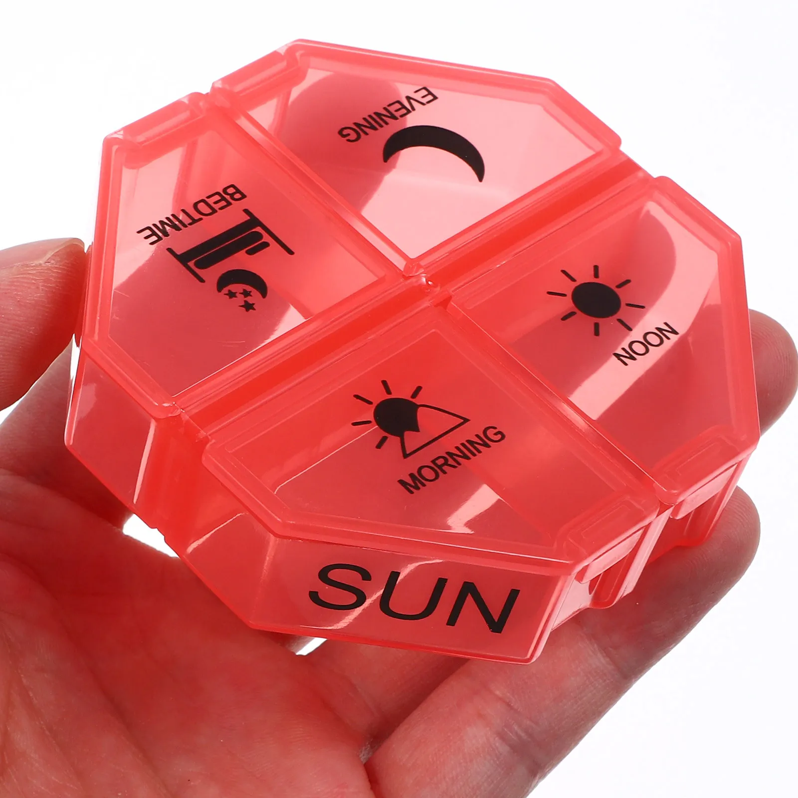 

1 Set Portable Weekly Pill Organizer Travel Case Compartment Medicine Storage Container Small Daily Pill Case For Travel Health