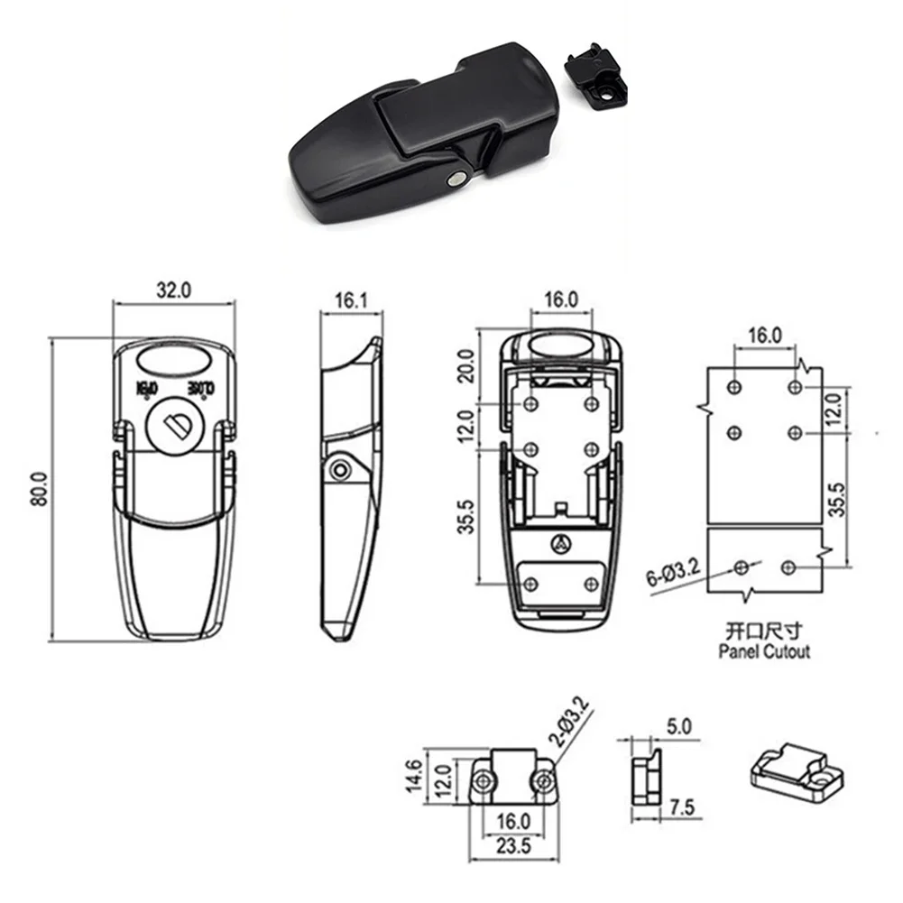 V7-20-111-20 Same Style Electrical Box Cabinet Chassis Hidden Buckle Lock 1 Pcs For Distribution Boxes, Cabinets, Metal Boxes