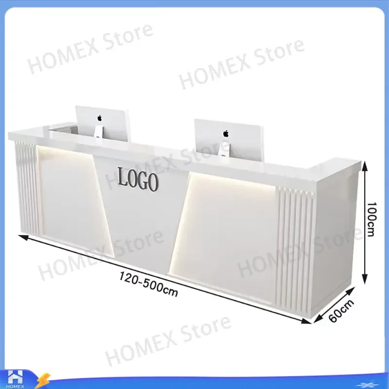 Luxury Reception Desk Professional Bar Counter Custom Salon Furniture Simple Commercial Office Front Desk Modern Glamour