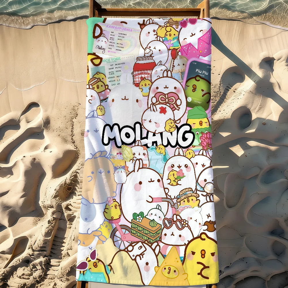 Cartoon M-molang-S Cute Towel Sports Quick Dry Travel Camping Gear Sandproof Soft Light Large Beach Towel