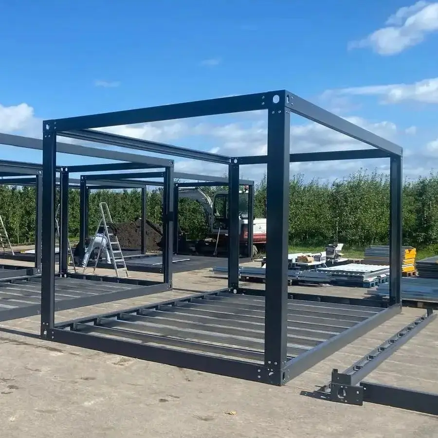 20FT Prefab Quick Assembly Galvanized  Container House Prefabricated Container Metal Frame  Assembled Container Frame