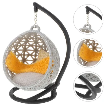 Meubles miniatures de chaises de confrontation, simulation de courses, maison, décoration, approvisionnement, petit modèle de balançoire