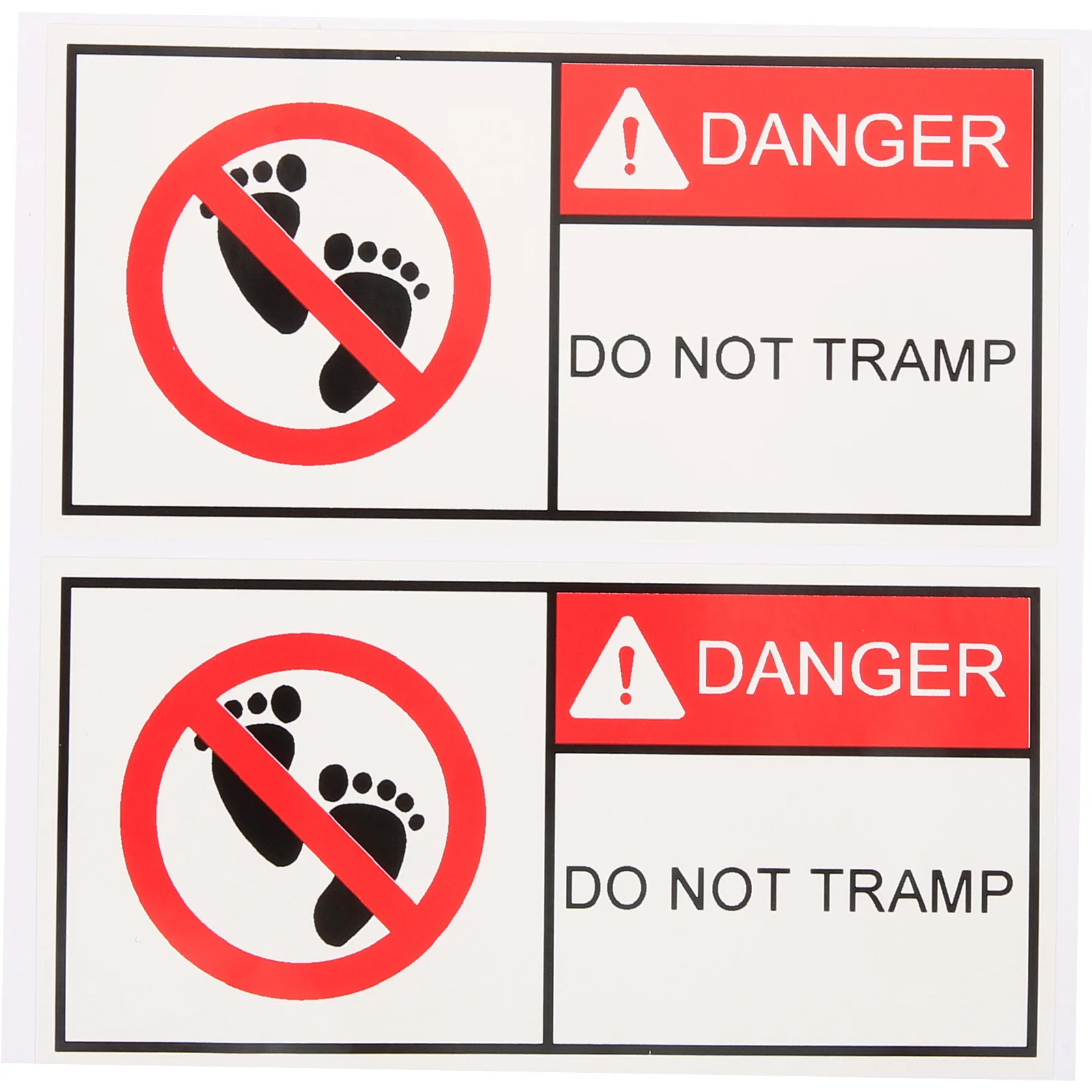 

2Pcs Caution Sign Self Adhesive Do Not Sticker Waterproof Not Sign for Workplace Safety Reminder Decoration