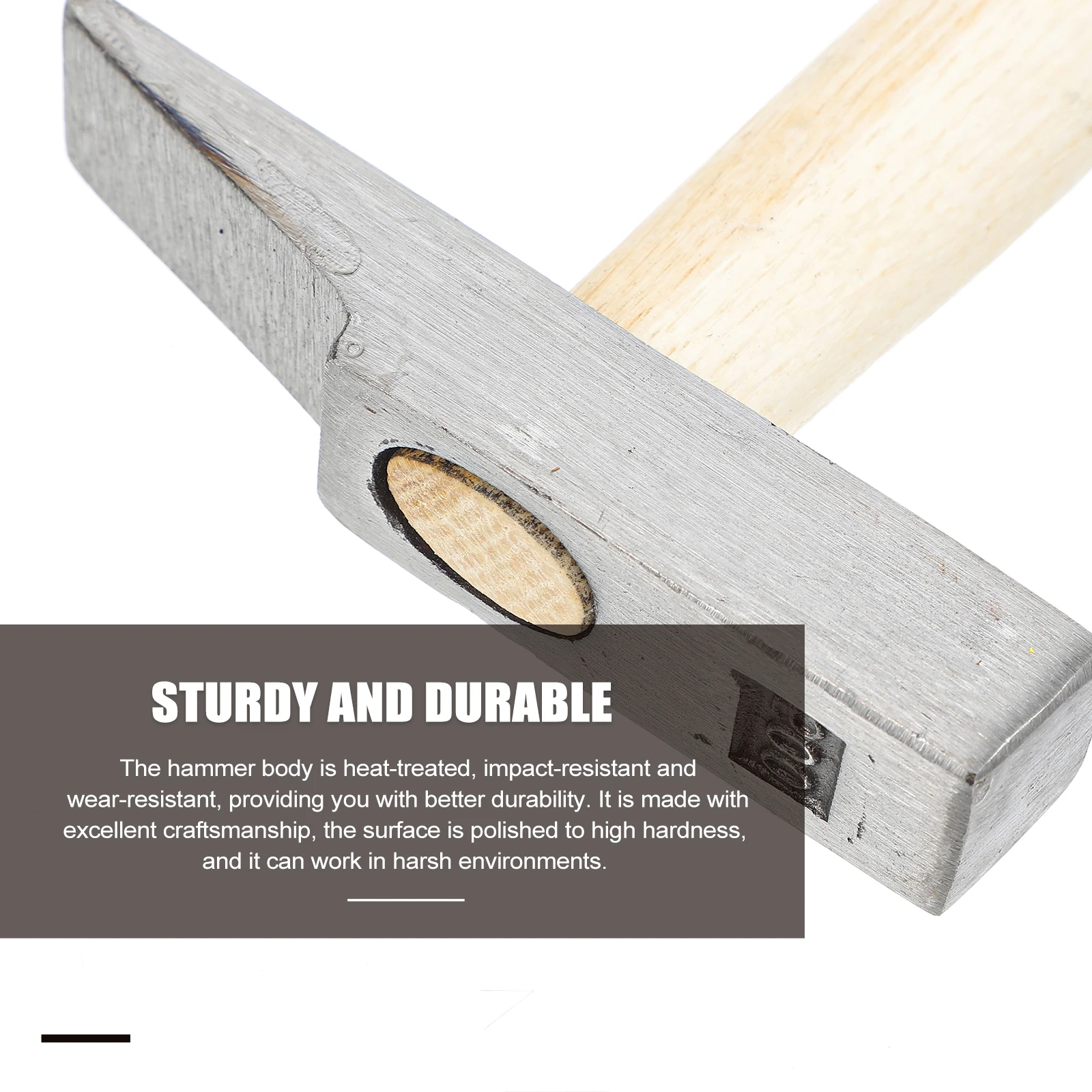 

Duckbill Hammer Heat-Treated Non-Skid Brick Hammer For Woodworking Carpenter Multi-Purpose Working Durable Flat Head Handle Tool