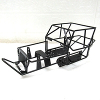Best Full Tube Frame Metal Chassis Metal Body Roll Cage for WPL C14 C24 C24-1 1/16 RC Car Upgrade Parts,Black