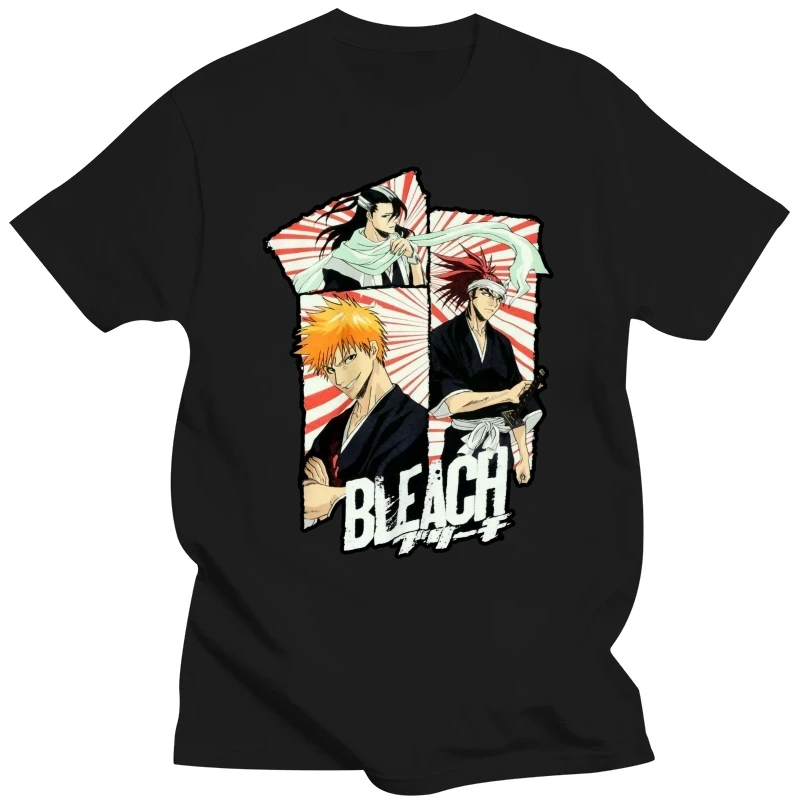 Bleach T Shirt Large Faded Japanese Anime Manga Ichigo Kurosaki Shonen Jump Men T Shirt Cheap Sale 1 Cotton