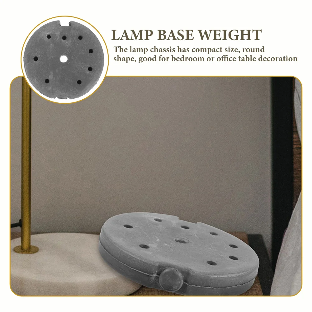 

2Pcs Heavy Iron Round Lamp Base Stable Floor Light Holder Table Lamp Weight Stand Nightstand Floor Light Stand