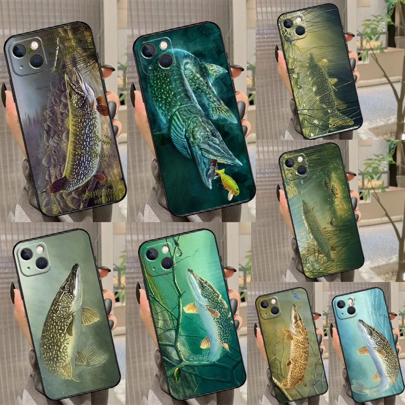 Pike Fish Fishing Lure Case For Samsung Galaxy A16 A26 A36 A56 A17 A55 A35 A15 A52 A32 A12 A53 A33 A13 A14 A34 A54