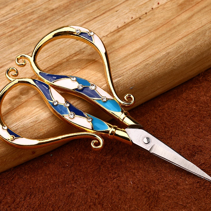 KRABALL European Style Tailor Scissors Sewing Needlework Craft Vintage Embroidery Scissors For Fabric Sewing Cutting Shears