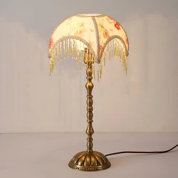 Classical Romantic Fabric Tassel Lampshade Vintage Court Style Chandelier Lamp Shade Dining Living Room Bedroom Table Lamp Shade