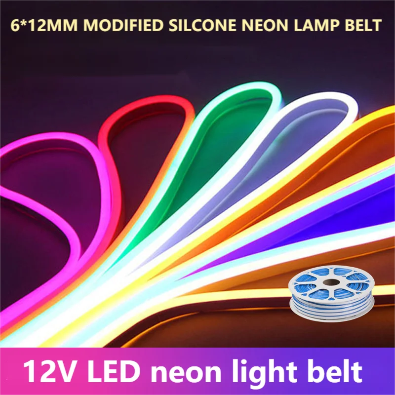 

50M Large Roll LED Neon Lamp With 12V 6 * 12MM 2835 Low-Voltage High Brightness Silicone Flexible Cutting Light Belt