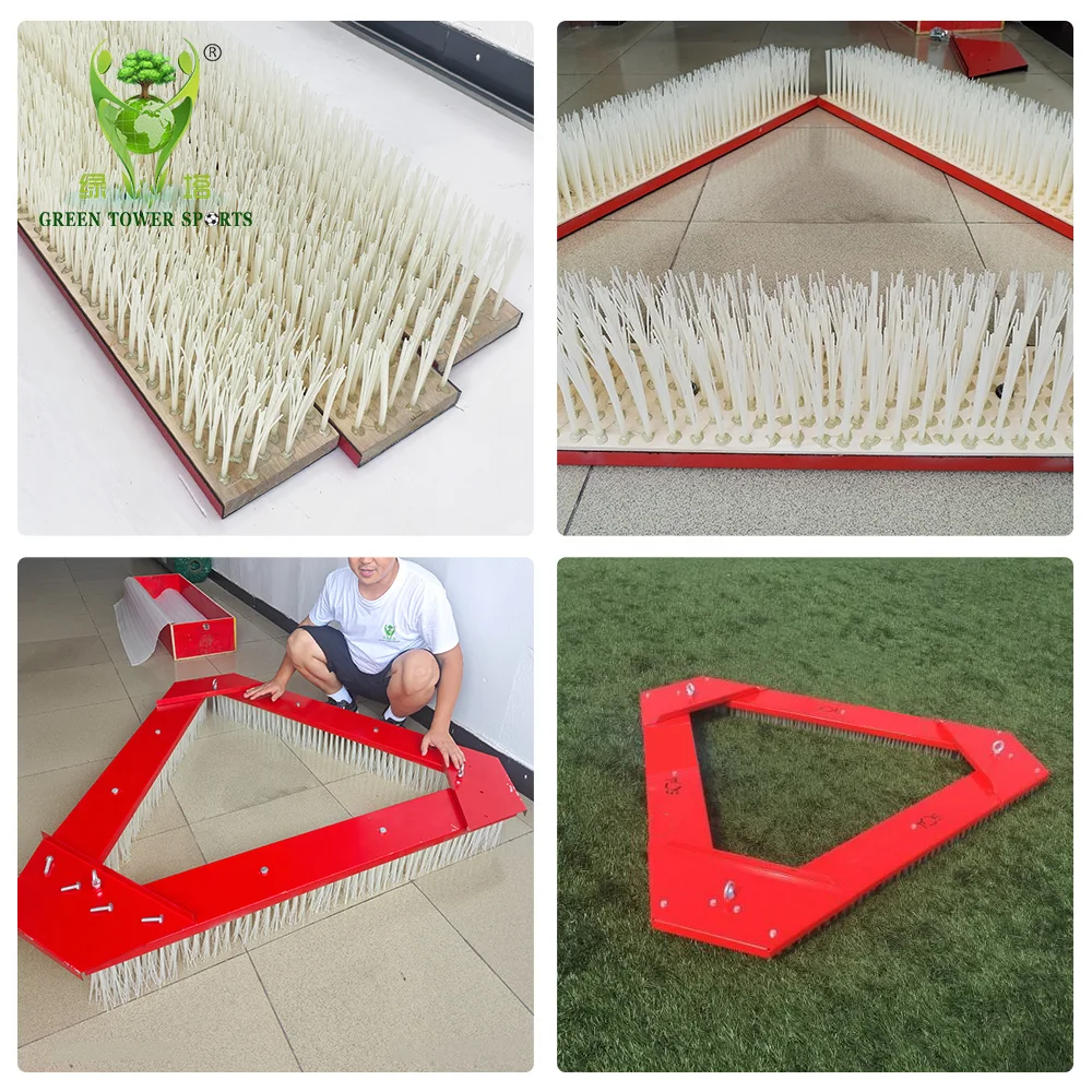 【HOT】Triangle Brush Tools for Artificial Grass for Football Field Synthetic Grass Maintenance Tools