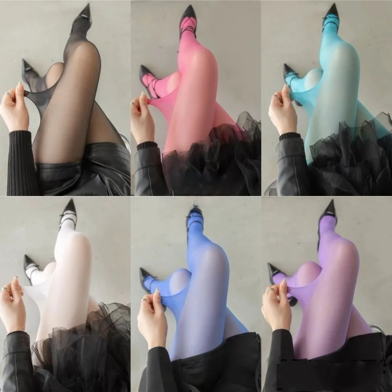 

1 Pair Color Transparent Ultrathin Candy Color Sexy Women Tights Mulheres Meias Pantyhose Collants Stockings Hosiery Underwear