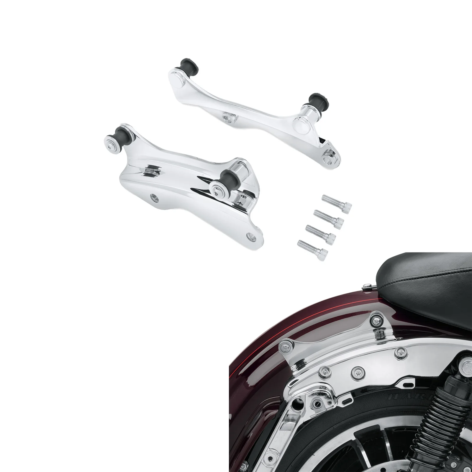 

Tour Pak Pack Sissy Bar Four 4 Point Docking Hardware Kit For Harley 2009-2013/2014-2025 Touring Road King Electra Street Glide