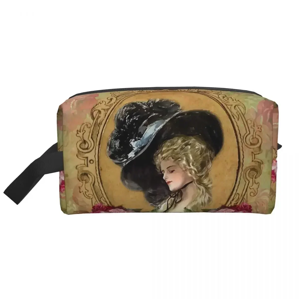 Victorian Lady Print Toiletry Bag Portable Renaissance Angels Cosmetic Makeup Organizer for Women Beauty Storage Dopp Kit Case